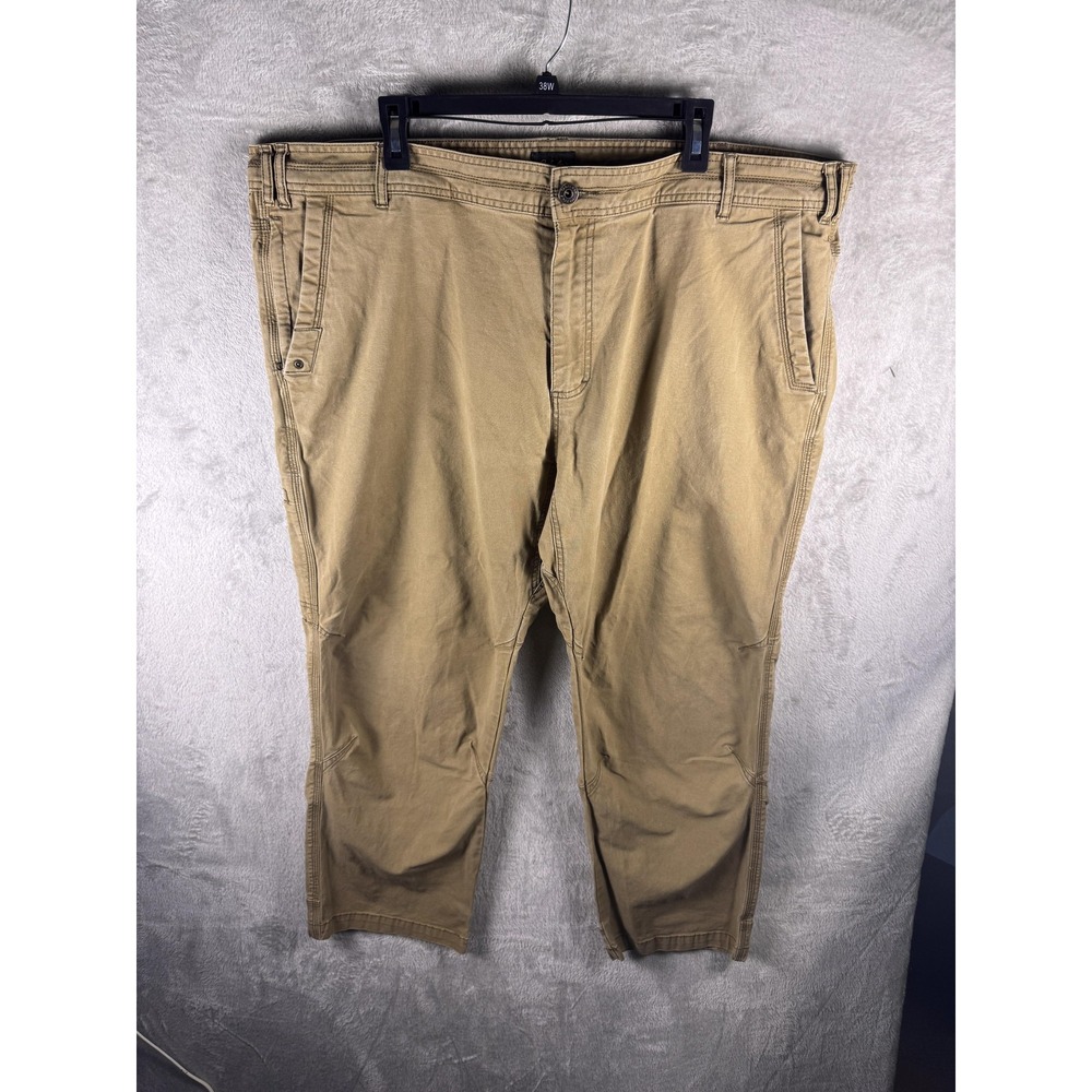 Cabela's Pants Mens 46x30 Beige Stretch Canvas Carpenter Relaxed Fit Workwear